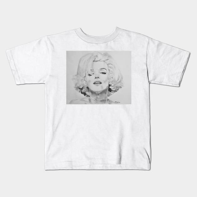 Marilyn Monroe Kids T-Shirt by BryanWhipple